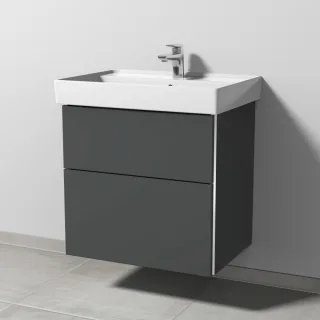 Sanipa 3way Waschtischunterbau zu Villeroy & Boch Collaro Waschtisch mit 2 Auszügen, Anthrazit-Matt BR83522