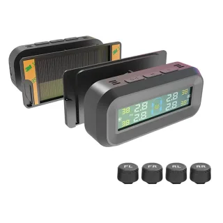 Smart TPMS Car Tire Pressure Alarm Monitor System 4 External Sensors Display Solar Intelligent Tyre Pressure Temperature
