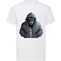 Banco T-Shirt Gangster Affe DTF Druck aus 100% Baumwolle Rundhalsauschnitt mit besonderem DTF Druck