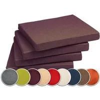 sunnypillow Stuhlkissen 4er Set Kissen 40 x 40 x 5 cm, Sitzkissen Sitzauflage für Stühle, Bänke