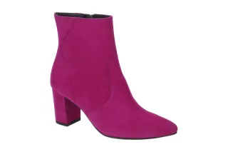 Paul Green Damen Stiefeletten 8050-05x lila elegante Velourleder absatzschuhe