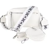 MIRROSI Umhängetasche Damen, Veganleder Crossbody Tasche Bag, Schultertasche (inkl. 1 Münzbeutel und 2 Wechselgurte, 19x14x8cm (BXHXT), gemusterten & verstellbaren Schulterriemen