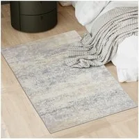 tectake Teppich Vintage Designer Teppich, rutschfest, strapazierfähig und waschbar, Eckig, Höhe: 0,60 mm, verwaschenes Muster, pflegeleichter, flauschiger Kurzflor