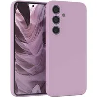 EAZY CASE Handyhülle für Samsung Galaxy S24 Hülle Silikon 6,2 Zoll, Hülle mit Kameraschutz Handycase Soft Smart Slimcover Lila / Flieder