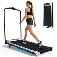 Nettlife Laufband klappbar Zuhause Leise Treadmill LED Anzeige Fembedienung Walking Pad (Mit Armlehnen), Geschwindigkeiten von 1–6 km/h