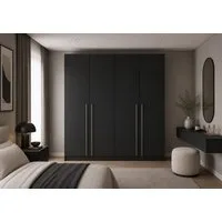 MOEBLO Drehtürenschrank Glamy 4D (Moderner 4-türiger Kleiderschrank mit viel Stauraum, Einlegeböden – Ideal für Schlafzimmer, Ankleidezimmer oder Jugendzimmer, Schrank Garderobe Drehtürenschrank) (BxHxT): 200 cm x 210 cm x 57 cm