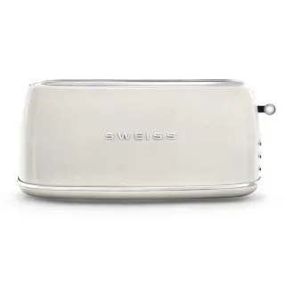Sweiss Toaster, Beige, Metall, 41x18.2x20 cm, Küchengeräte, Toaster