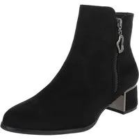 Ital-Design Elegante Stiefeletten mit Reißverschluss und Blockabsatz Stiefelette (90851830) Blockabsatz Stiefeletten in Schwarz