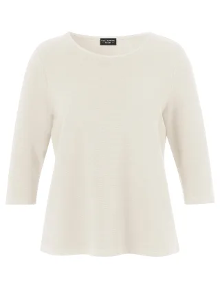 VIA APPIA DUE - Sweatshirt Rundhals 3/4 Arm creme - Gr. - 48