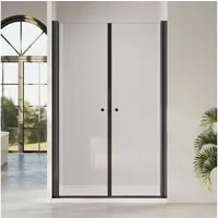 IMPTS Dusch-Drehtür Duschtür Duschkabine Nischentür Pendeltür Dusche Doppel Schwingtür, 70x185 cm, Einscheibensicherheitsglas, (15mm Verstellbereich, Hebe-/Senkmechanismus) Duschabtrennung Duschtür Doppel Drehtür 2 tlg 70-120cm