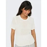 ONLY Kurzarmpullover ONLSUNNY S/S PULLOVER NOOS KNT Kunstfaser, regular fit