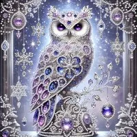 Venicce Love Kreativset Diamond Painting Bilder, 5D Diamant Painting Malerei Set – Eule, (1-tlg)