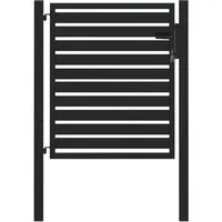 vidaXL Gartentor 100 x 100 cm Gartentor Abschließbar Schwarz 100x100 cm Aluminium