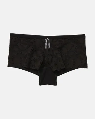 Sylvia Speidel - Stilvolle Pant mit einem Vorderteil aus Spitze. schwarz - Gr. - 44