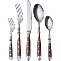 GRÄWE Besteck-Set GRÄWE Tafelbesteck 30-tlg., für 6 Personen, Serie Nürnberg, BRAUN, Edelstahl 18/0