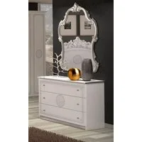 Home affaire Kommode Greta, aus FSC-zertifiziertem Holzwerkstoff mit Dekor im Klassikstil (Maße (B/T/H): 113/42/73,5 cm), mit 3 Schubladen, soft-close-Funktion, Made in Italy