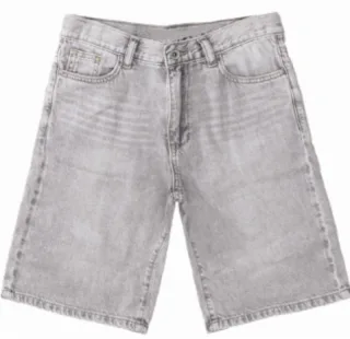 ATTENTION - Kn.-Jeans-Bermudas, Loose Fit light grey denim - Gr. - 116