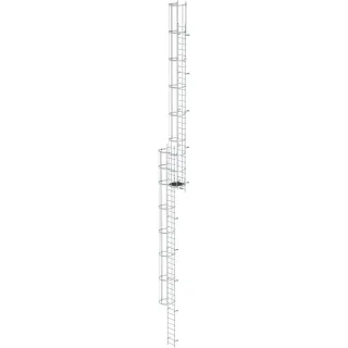 Munk Mehrzügige Steigleiter mit Rückenschutz (Bau) Aluminium blank - 510165