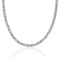 JEWLIX Königskette Herren Silberkette rhodiniert 925er Silber 4,0 mm Stärke KK0040-RH