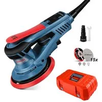 Fanzwork Exzenterschleifer 350W bürstenloser EC-Motor mit 150mm Schleifteller, 5mm Schleifhub, Vibrationsarm und wartungsfrei