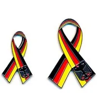 hegibaer Anstecknadel 2 Deutschland Schleifen mit Adler Ribbon Pins (2er Set), Edel und Hochwertig
