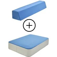 Hipp-Hopp - das Hüpfpolster Weichbodenmatte Hüpfpolster S + Gratis Rückenpolster S Gerade (Set), Made in Germany