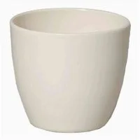 INNA-Glas Blumentopf Keramik Pflanztopf, Ø12cm, 9,8cm, Creme