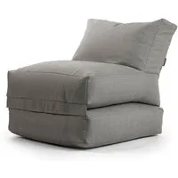 mokebo Sitzsack Der Summerdream (für drinnen & draußen), Made in Germany, Bean Bag Outdoor, Sitzsack, Gartenliege in Steingrau