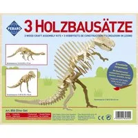 Pebaro 3D-Puzzle Holzbausatz Dinosaurier-Set, 856, 42 Puzzleteile