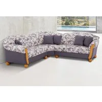 Home affaire Ecksofa Milano, bequem mit Federkern, B/T/H 233/233/83cm, Landhausstil, L-Form, gleichschenklig