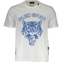 PLEIN SPORT T-Shirt Weiße Herren T-Shirt mit Print &