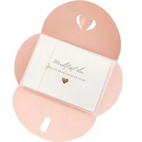 Briefzauber Hochzeitskarte Brautjungfer fragen - Karte mit Armband & Herzumschlag