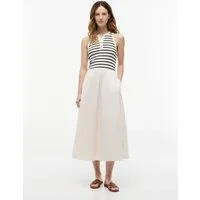 Tommy Hilfiger A-Linien-Kleid GOLD BUTTON POPLIN MIX DRESS Baumwollmischung, mit goldfarbenen Knöpfen