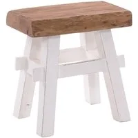 DESIGN DELIGHTS Hocker HOLZ HOCKER "VINTAGE 40", Hartholz, 43x45cm(HxB), Sitzhocker massiv