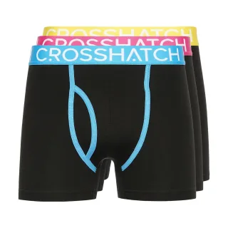 Crosshatch - "Trioglow" Boxershorts für Herren(3er-Pack) (Schwarz)