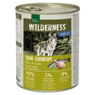REAL NATURE WILDERNESS Nassfutter Hund, Adult, True Country, Huhn und Lachs 6x800 g