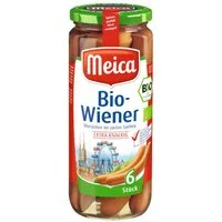 Meica Wurstkonserve, Meica Bio 6 Wiener Würstchen extra knackig ATG 250g Glas 540g