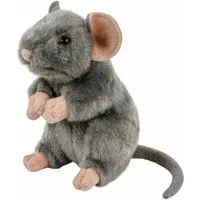 Teddys Rothenburg Kuscheltier Maus/Ratte aufrecht stehend grau 17 cm Plüschmaus (Stoffmaus Plüschmaus, Plüschtiere Mäuse Stofftiere)
