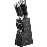 HT Messer-Set Messerblock Scharf Edelstahl Messerset Set (7-tlg), Profi Küchenmesserset