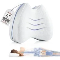 Third of Life Kniekissen Knie-Stützkissen für Seitenschläfer mit Memory Schaum, (1-St., Ergonomische Kniekissen für die Seitenlage von Third of Life), Unterstützt optimal eine gesunde Körperhaltung und die Wirbelsäule