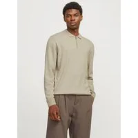 Jack & Jones Polokragenpullover JJEEMIL KNIT POLO HALF ZIP LS NOOS mit Polo Kragen