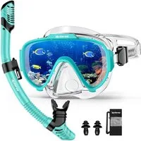 LuxusKollektion Schnorchel Schnorchelset Erwachsene, Anti-Fog Taucherbrille, Trocken Schnorchel