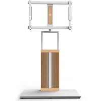 FITUEYES TV-Ständer TV-Standfuß mit verstellbarer Ablage, 55-88 Zoll, (bis 88,00 Zoll, höhenverstellbar, ±30° schwenkbar, aus Buchenholz)