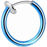 Taffstyle Nasenpiercing Fake Piercing Septum Nase Lippe Ohr Klemmverschluss (Universal Fake Ring für Nase Lippe Ohr und Helix)