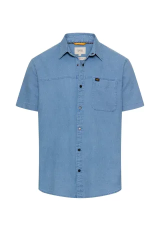 camel active - Kurzarmhemd aus reiner Baumwolle airy blue - Gr. - M