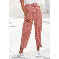 Vivance Culotte in weitem, bequemen Schnitt (mit Bindegürtel) mit Retroprint, leichte Jerseyhose, luftige Sommerhose, Schlupfhose