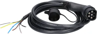 efuturo Ladekabel gerade, Ende offen auf Typ 2 Stecker, 3 Phasen, bis zu 22 kW, 32 A, 400 V, 5m - 117.7245