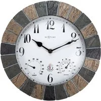 NEXTIME Wanduhr 4311 (Wetterfeste Uhr aus Stein)