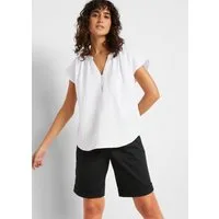 bonprix Shirtbluse Oversize-Passform, mit V-Ausschnitt, aus Baumwolle