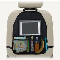 Zamboo Auto-Rückenlehnentasche Schwarz, Auto Organizer Kinder Rücksitz mit Tabletfach Rückenlehnenschutz